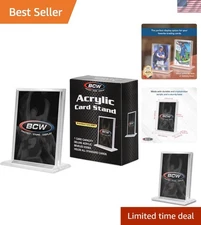 Elegant Acrylic Trading Card Stand with Beveled Edges - Perfect for Collectibles