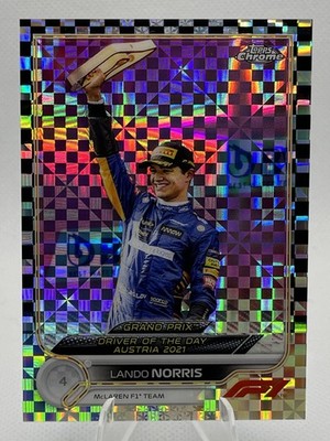 2022 Topps Chrome Formula 1 - [Base] Checker Flag Refractor #181 - Lando Norris