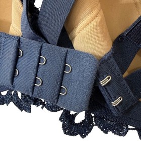 Dita Von Teese Dahlia Balconette Cage Bra Navy Nude 32DD