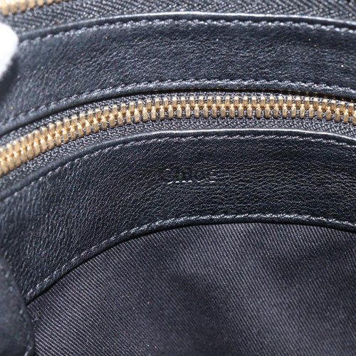 Chloe Hand Bag Leather Black Gold Auth BA11087 - Afbeelding 15 van 24