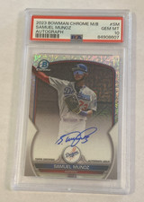 2023 Bowman Chrome Samuel Munoz Mojo Auto PSA 10 #BCMA-SM Dodgers Loons Gem Mint