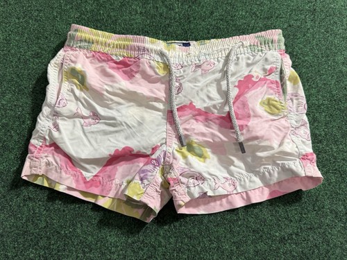 Vilebrequin Kids Girls Bathing Suit Shorts Bottoms Size 8 Pink White Fish - Picture 1 of 11