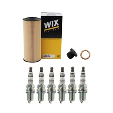 Wix Engine Oil Filter NGK 6 Iridium IX Spark Plugs kit for Audi S4 S5 SQ5 Q7 V6
