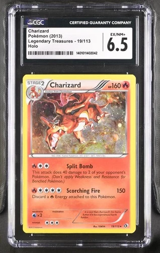 Charizard: 2013 Pokémon Legendary Treasures Holo Rare - CGC 6.5