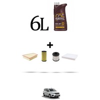 Hoffcar Servicekit 4 Filter Und 6L ÖL FüR Renault Kangoo Iii 1.5 Blue Dci 85K