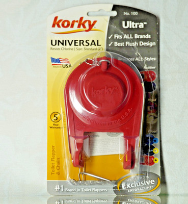 Korky Ultra Standard 2'' Universal Toilet Flapper Long Lasting Rubber Easy insta