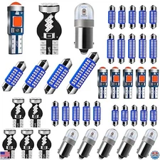 42-Piece LED Bulb Kit 29mm 31mm 36mm 41mm Red Interior Light Replacement 12V
