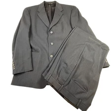 Austin Reed Wool Blend Pinstripe Suit Separates - 40R Blazer Pants Gray