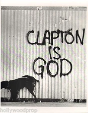 ERIC CLAPTON IS GOD CREAM THE YARDBIRDS GRAFFITI DOG PHOTO POSTER PRINT REPRINT