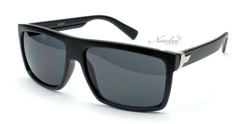 Mens Sunglasses Dark Lens Rectangular Frame Sunglasses Casual Flat Tops Sunglass - Picture 4 of 9