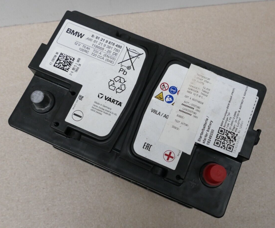 Original BMW Starterbatterie AGM Batterie 70Ah 12V 9381780  