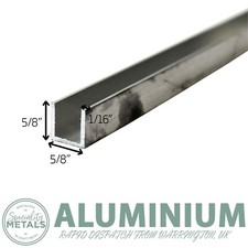 Spezialmetalle U-Profil Aluminium | 5/8" x 5/8" Verkleidung x 1/16" Wand hergestellt in UK