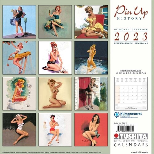 Tushita Pin Up History 2023 Wall Calendar The Art of Joy From Germany New NIS - Picture 2 of 2