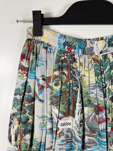 Vtg Ralph Lauren Womens Pleated Midi Skirt Nature Duck Hunting Skirt Sz 4 12x32 - 第 3/15 張圖片