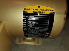 BALDOR EM3556 1 hp 230-460 volts 1155 rpm  56 frame spec#35a011m497g1