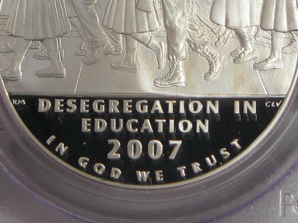 Deep Cameo Proof 2007-P Desegregation Silver Commem Dollar PCGSPR69DCAM. #14 - Image 3 of 4