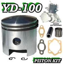 YD100 Piston Kit Set 50mmx40mm  Pin 2 Stroke +Bearing Gas Motorized Bicycle