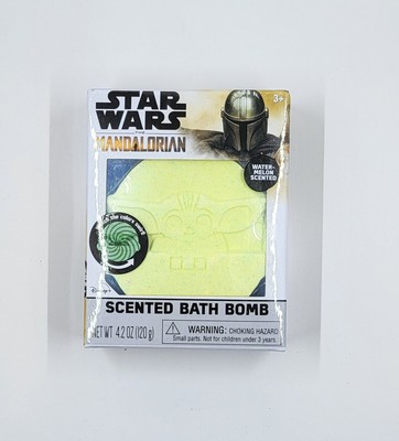 The Child Grogu Bath Bomb Watermelon Scented Fizzie Swirl Pattern Star Wars NEW