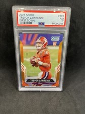 TREVOR LAWRENCE 2021 PANINI SCORE SSP # 2/10 First Down SSP PSA 7 Pop 1