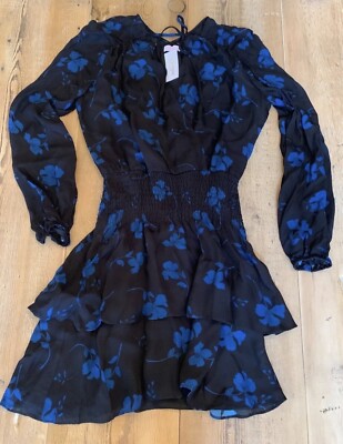 Parker NY Clementine Silk Blend Dress, NWT, Size L