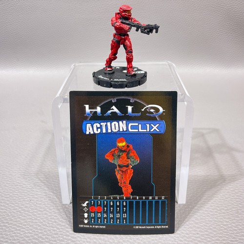 Halo ActionClix Miniatures Red Spartan Dual M7/ Caseless SMG Matching Card #005