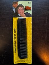 Vintage Venida 5" Plastic Hair Comb NOS - Black 334