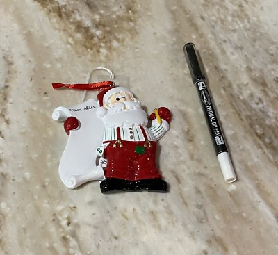 Christmas Ornament - Santa s List With Marker