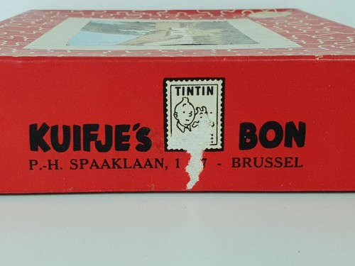 Puzzle bois timbre TINTIN géographie maison jouet ancien vintage années 50 RARE - Picture 10 of 12