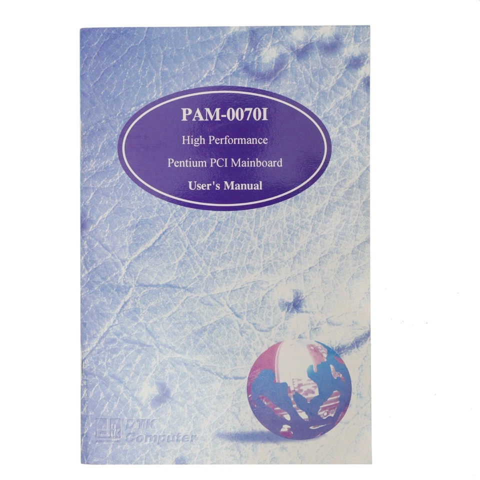 DTK PAM-00701 Socket 7 Pentium Mainboard Handbuch / Manual / User's Guide