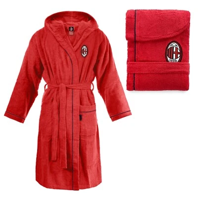 HERMET Accappatoio A.C Milan adulto in microspugna ufficiale 100% cotone S M L XL XXL