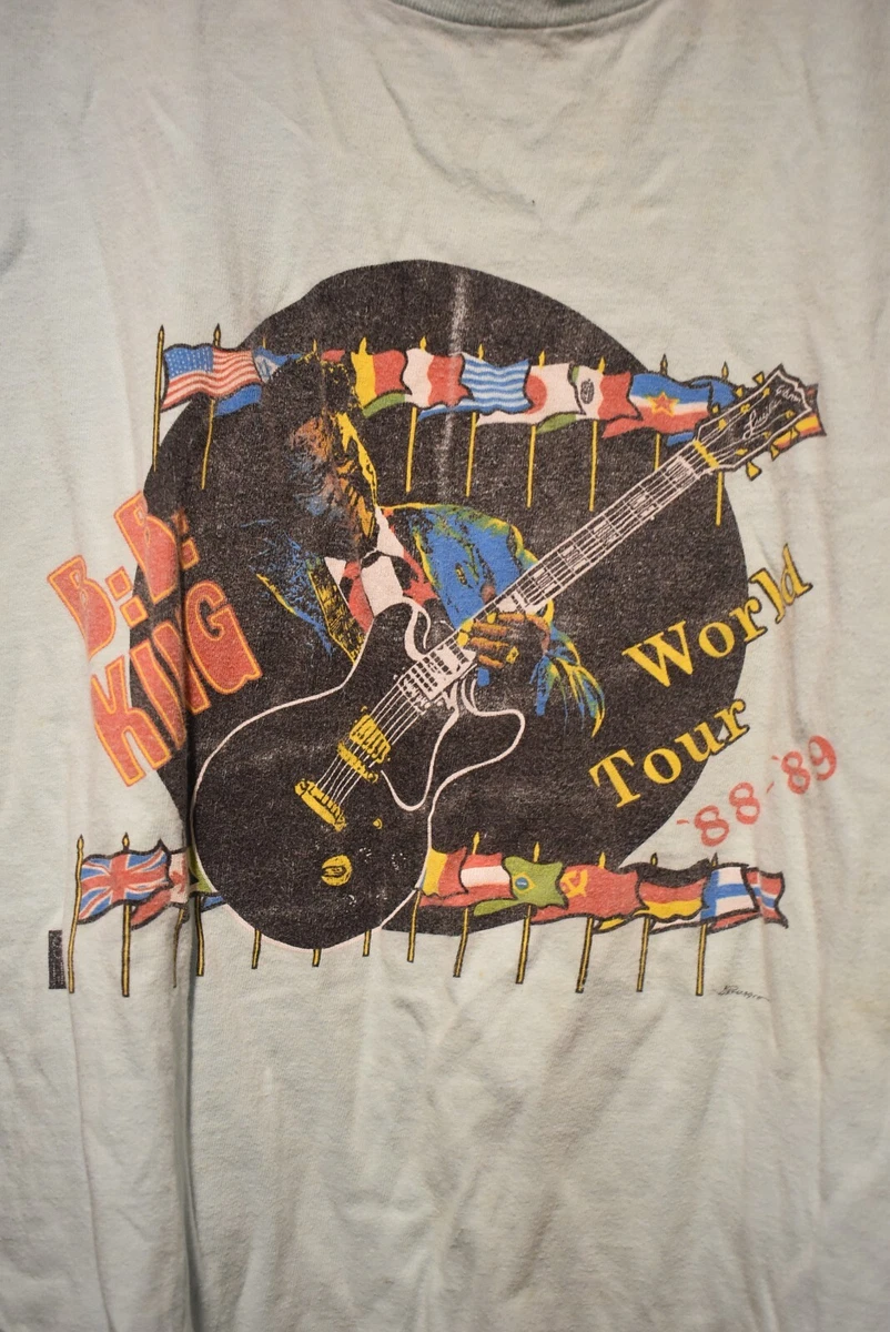 Vintage B.B. King 88'-89' World Tour Light blue Shirt Size XL