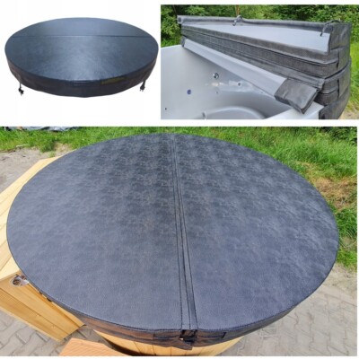 Thermoabdeckung mit Styropor für Whirlpool, Schwarz 200 cm