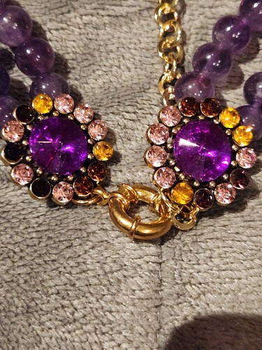 Collana dichiarazione farfalla Eye Candy LA Luxe collezione cristalli agata e vetro - Foto 4 di 6