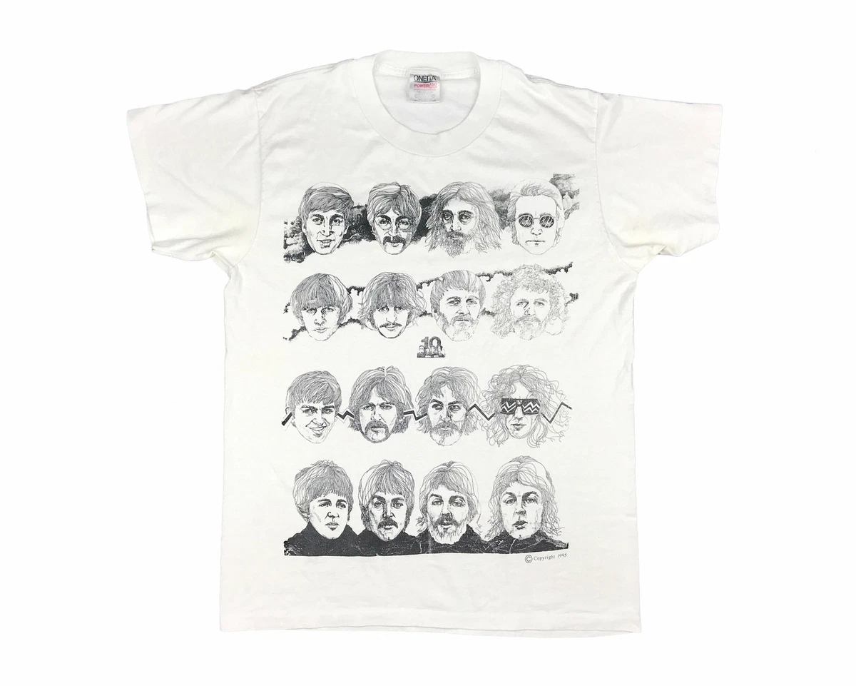 Vintage The Beatles Shirt 90s John Lennon Paul McCartney Band Tee V3