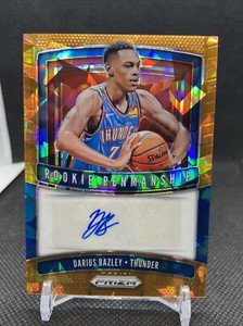 2019-20 Panini Prizm Darius Bazley Thunder Rookie Penmanship Orange Ice RC Auto