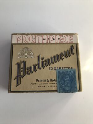 old cigarette boxes value 1950’s Vintage Collectible Parliament Cigarette Box With Stamp