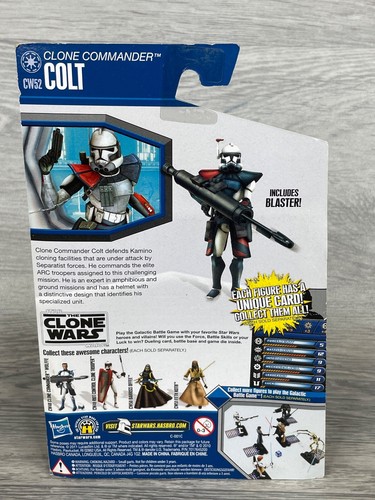 Tarjeta azul Clone Wars Commander Colt, CW52, Star Wars, Hasbro 2011 - Imagen 22 de 24