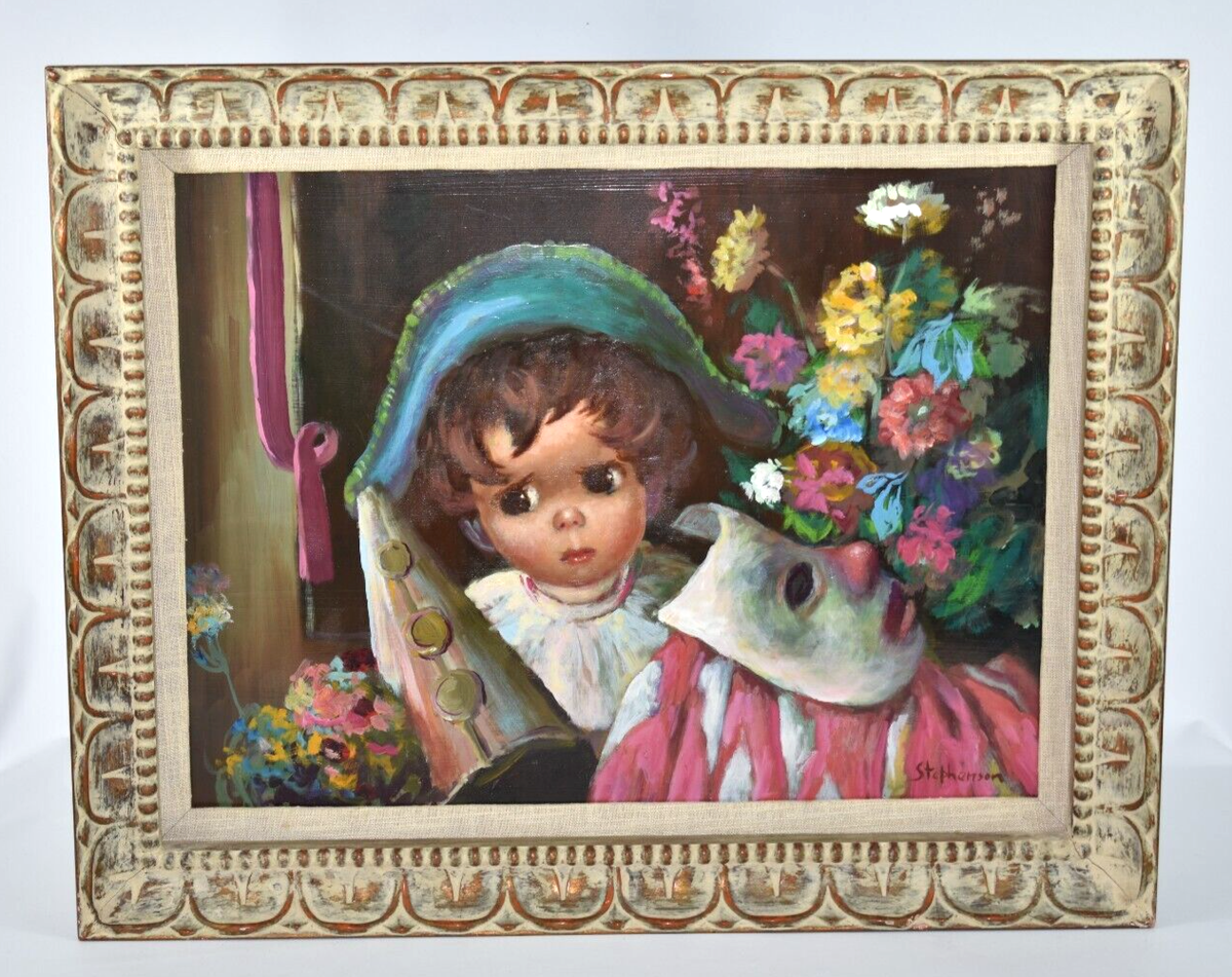 Harold Stephenson Abruzzi Original Oil Painting Big Eyed