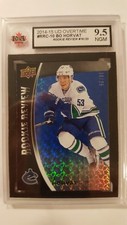 Bo Horvat 2014-15 Overtime Blue Rookie Review Hockey Card #16/25 KSA Graded 9.5!
