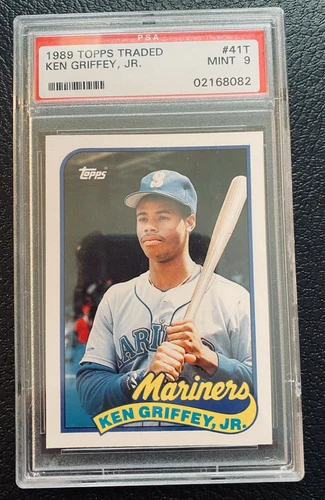 KEN GRIFFEY JR 1989 TOPPS TRADED ROOKIE RC #41T PSA 9