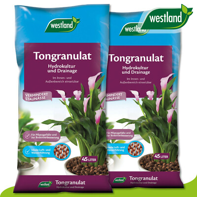 Westland 2 x 45 l Tongranulat Hydrokultur Wurzelfule Blumenkasten Trog  Drainage | eBay.de