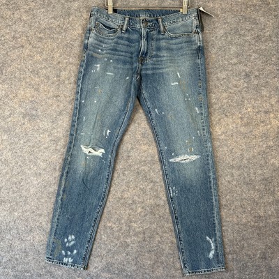 Abercrombie & Fitch Jeans Mens 29x30 Felix Super Slim Paint Splatter Denim Pants