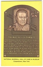 Tom Yawkey Yellow Hall of Fame Plaque Post Card