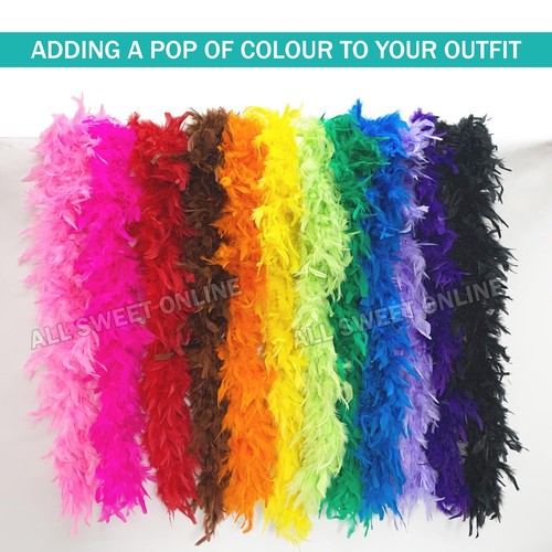 Feather Boa Fluffy Party Scarf Fancy Dress Up Costume Wedding Decor DIY Craft AU - Picture 2 of 18