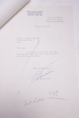 1934 Lamson Goodnow Central Supply Co Baltimore MD Letter Ephemera P714E