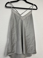 Modern Movement Lace Gray Camisole Cami Top Size Large