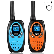 AWANFI Rechargeable 2 Way Radio, Long Range Walky Talky Set for Boys Girls Gift