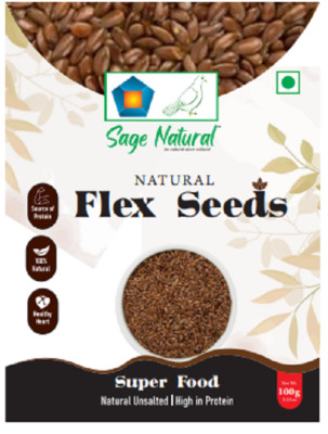 Sage Natural Organic Ground Flax Seed | High Fiber Food 50g Omega 3