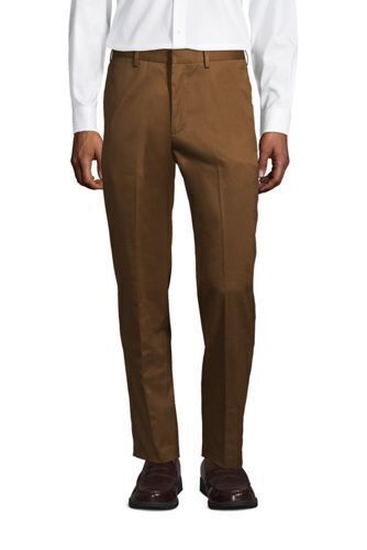 Lands' End Men's No Iron Twill Traditional Fit Flat Front Pants 426845 (AI) - Picture 9 of 10