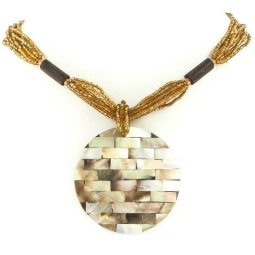 Perlmutter -/- Abalone Modeschmuck-Halsketten & -Anhänger aus Muschel